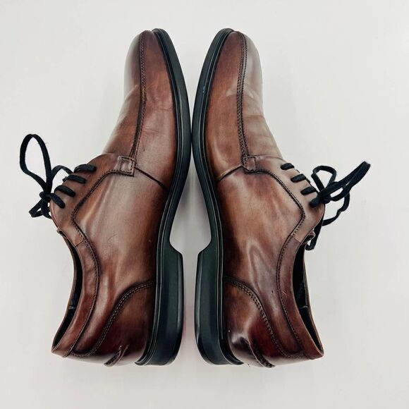 Kenneth Cole Reaction Get Busy Brown Leather Oxfords Size 11 - Picture 8 of 12